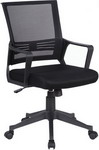 Кресло Brabix ''Balance MG-320'', с подлокотниками, черное, 531831 кресло оператора brabix optima mg 370 с подлокотниками экокожа ткань черное 531580