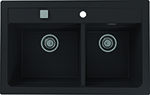 Кухонная мойка Alveus ALVEUS GRANITAL ATROX 50 CARBON - G91 с сифоном 1132822 (1132002)