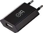 Сетевое зарядное устройство Bion USB-A, черный (BXP-ADP-A-5B)