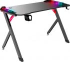 

Игровой стол Defender Spirit, RGB-подсветка, черный, держатель для гарнитуры, подставка для кружки