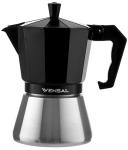 

Гейзерная кофеварка Vensal 3 чашки, 150 мл (VS3200), Черный/нержавеющая сталь