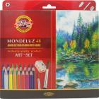 

Карандаши акварельные Koh-I-Noor MONDELUZ NATURE 3713, 48цв/набор, карт.уп (3713048001KZNV), Разноцветный
