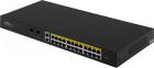 Коммутатор Netis P124GH (L2), 24x100 Мбит/с, 2x1 Гбит/с, 1xКомбо 1000BASE-T/SFP, 1SFP 24PoE 24PoE+, 360W