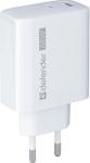 

Сетевое ЗУ Defender UPA-165, USB A+C, 65W, Белый