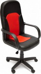 фото Кресло tetchair parma (кож/зам черный красный pu 36-6/pu 36-161)