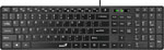 Клавиатура проводная мультимедийная Genius SlimStar 126, черный клавиатура проводная мультимедийная genius slimstar 126 белый