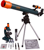 Набор: микроскоп, телескоп Levenhuk LabZZ MT2: микроскоп и телескоп (69299) микроскоп levenhuk labzz m101 orange апельсин 69730