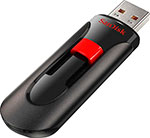 

Флеш-накопитель Sandisk USB Flash Cruzer Glide 3.0 256 Gb пластик черный