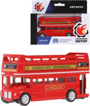 Лондонский двухэтажный автобус Пламенный мотор металлический инерционный 870830