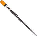 Кисть художественная профессиональная Brauberg ART CLASSIC №26 синтетика, жесткая, плоская, длинная ручка (200675)