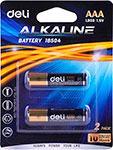 Батарейки Deli E18504 AAA, 2 штуки, блистер батарейки buro lithium cr2032 2 штуки блистер