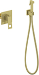 Смеситель встроенный с гигиеническим душем Timo Briana (7189/17SM), золото матовое смеситель для раковины timo briana 7161 17f золото матовое
