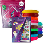 Набор для 3Д творчества Funtasy PETG-пластик 15 цветов + Книжка с трафаретами набор гелевых ручек colorino 10 цветов с глиттерами