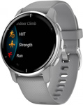 Спортивные часы Garmin Venu 2 Plus Silver Bezel with Powder Gray Case and Silicone Band (010-02496-10)