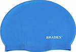 Шапочка для плавания Bradex силиконовая, синяя SF 0328 шапочка для плавания детская onlytop птички тканевая обхват 46 52 см