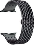 фото Ремешок для часов lyambda из нержавеющей стали для apple watch 42/44 mm kitalfa lwa-08-44-bk black