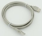 Кабель NONAME USB A(m) USB A(f) 3м серый кабель noname cable10 db15 m db15 m 10м феррит кольца