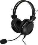 Компьютерная гарнитура A4Tech HU-35, черный, 2 м, накладные, USB (HU-35 Black)