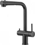 

Смеситель для кухни с фильтром Milacio Ultra 561 (MCU.561.TB) total black, вытяжной излив, Черный