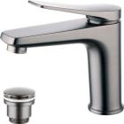 

Смеситель для раковины Lemark монолитный, латунь/графит (LM3706GM), Графитовый