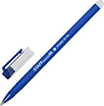 Ручка стираемая гелевая Staff ERASE, синяя, выгодный комплект 12 штук, линия 0.35 мм (880735) ручка гелевая brauberg jet синяя комплект 12 штук линия письма 35 мм 880207