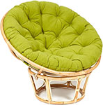 фото Кресло tetchair ''papasan eco'' p115-1/sp std / c подушкой ремешками / natural (натуральный) флок олива 23 13765