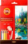 

Карандаши акварельные Koh-I-Noor MONDELUZ NATURE 3711, 24цв/набор, картон.уп. (3711024002KS), Разноцветный