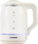 

Чайник электрический Starwind SKG1056, 1.8л., 2000Вт (белый/прозрачный стекло)
