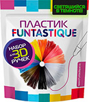 пластик в катушке funtastique pla 1 75 мм 1 кг темно зеленый Набор светящегося PLA-пластика Funtastique для 3D-ручек 3 цвета по 10 м