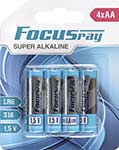 Батарейки  FOCUSray SUPER ALKALINE LR06/BL4 4/24/288 батарейка фаzа аа lr06 lr6 super alkaline алкалиновая блистер 12 шт 2854582