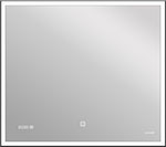 Зеркало Cersanit LED 011 design 100x80 с подсветкой часы металл. рамка прямоугольное KN-LU-LED011*100-d-Os прямоугольное зеркало cersanit