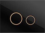 Кнопка Cersanit TWINS для LINK PRO/VECTOR/LINK/HI-TEC стекло черный 64117