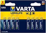 Батарейки VARTA LONGLIFE AAA бл.8