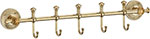 Планка с крючками 5 крючков Savol 58b S-005875B защёлка аллюр арт l45 8 pb без ручек торц планка 25 мм золото