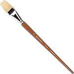 Кисть художественная профессиональная Brauberg ART CLASSIC №30 щетина, плоская, длинная ручка (200726)