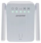 Повторитель беспроводного сигнала Digma D-WR300 N300 10/100BASE-TX/Wi-Fi белый (упак.:1шт)