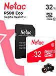 Карта памяти microSD Netac P500 ECO, 32 GB + адаптер (NT02P500ECO-032G-R)