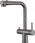 

Смеситель для кухни с фильтром Milacio Ultra 561 (MCU.561.GM) вороненая сталь, вытяжной излив