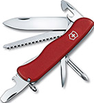 Нож перочинный  Victorinox Trailmaster, 111 мм, 12 функций, с фиксатором лезвия, красный нож victorinox trailmaster 111 мм 12 функций с фиксатором лезвия красный