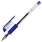 Ручка гелевая Brauberg Number One, синяя, ВЫГОДНЫЙ КОМПЛЕКТ 12 штук, линия 35 мм, с грипом (880212) 