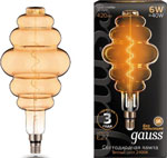 Лампа GAUSS LED Vintage Filament Flexible BD200 6W E27 200*410mm Amber 2400K