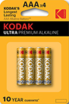 

Батарейка KODAK LR03-4BL ULTRA PREMIUM 30959521