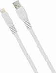 Дата-кабель mObility USB - LIGHTNING (8 PIN), плоский, 2 метра, 3 А,белый