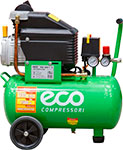 Компрессор Eco AE-251-3, 235 л/мин, 8 атм, коаксиальный масляный ресивер, 24 л, 220 В, 1.50 кВт