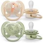 

Соска-пустышка Philips Avent SCF091/07 ultra soft попугай/листочки