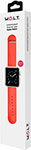 Силиконовый браслет W.O.L.T. для Apple Watch 38 мм, красный силиконовый браслет w o l t для apple watch 38 мм желтый