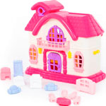 Кукольный домик Polesie 423392 Двухэтажный Сказка  высота 30 см с набором мебели  12 элементов  в пакете 78261_PLS