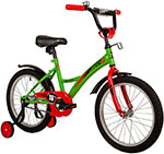 Велосипед Novatrack 18'' STRIKE зеленый, 183STRIKE.GN22 велосипед foxx 24 camellia зеленый алюм рама 12 21 скор power microshift ts38 v brake тормоз