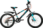 фото Велосипед novatrack 20'' extreme черный сталь 6 скор. shimano ty21/microshift ts38 дисковый тормоз 20sh6d.extreme.bk