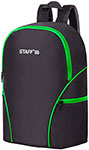 Рюкзак Staff TRIP универсальный, 2 кармана, черный с салатовыми деталями, 40x27x15,5 см, 270788 рюкзак женский из искусственной кожи на молнии 2 кармана голубой